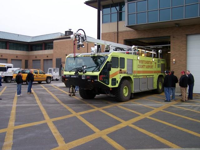 Members check out Crash Rescue 7 at it's station at WC Airport. (12/14/07)